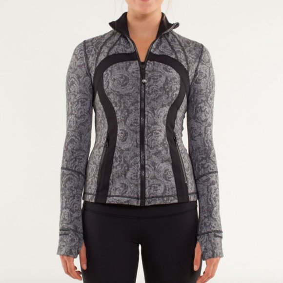 lululemon athletica Jackets & Blazers - LULULEMON | Black & Gray Brushed Rose Herringbone Define Jacket | Size 6